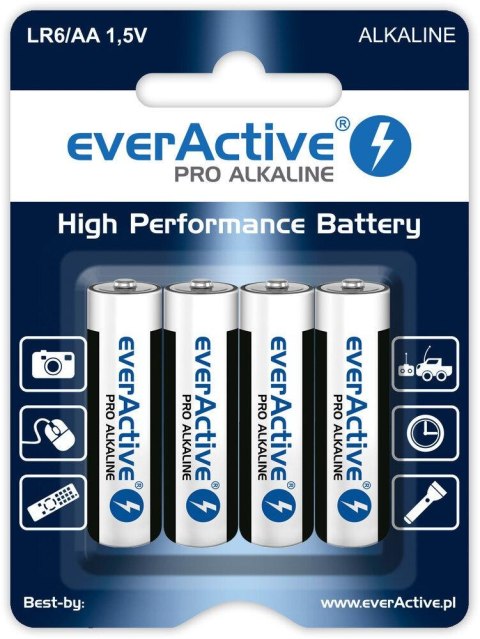 Bateria LR6 (AA) everActive Pro Alcaline (blister 4 szt.) EVERACTIVE