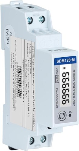 Licznik energii jednofazowy z Modbus dwukierunkowy VCX SDM120M (MID) VCX
