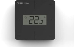 Przewodowy regulator pokojowy sinum czarny R-S1 Tech Sterowniki TECH STEROWNIKI