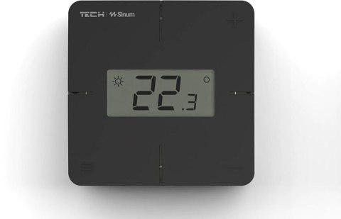 Przewodowy regulator pokojowy sinum czarny R-S1 Tech Sterowniki TECH STEROWNIKI