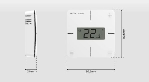 Przewodowy regulator pokojowy sinum czarny R-S1 Tech Sterowniki TECH STEROWNIKI