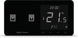 Przewodowy regulator pokojowy z włącznikiem rolet czarny WZR-02ML Tech Sterowniki TECH STEROWNIKI