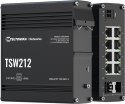 Teltonika TSW212 switch przemysłowy zarządzalny 8xGE 2xSFP (TSW212000000) DIN TELTONIKA