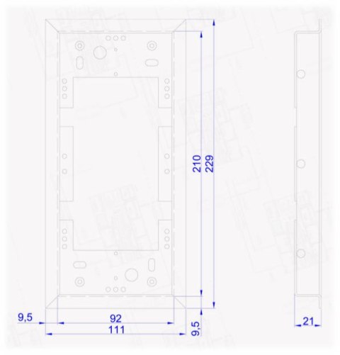 ACO CDN-R-S Ramka podtynkowa mała CDN, stal ; 9332 ACO