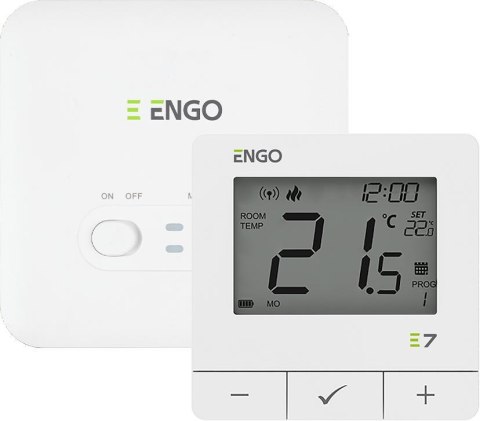 ENGO Controls E7-RFW - Programowany, bezprzewodowy regulator temperatury, biały ENGO CONTROLS