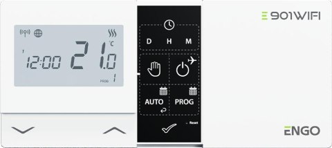 ENGO Controls E901-WIFI - Regulator temperatury bezprzewodowy, Wi-Fi, Internetowy, biały, 868MHz ENGO CONTROLS