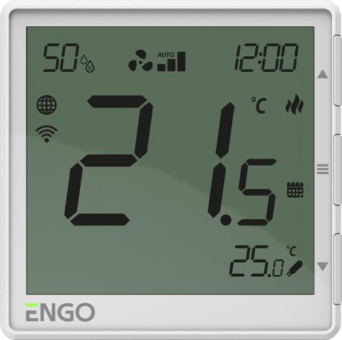 ENGO Controls EFAN-230W - Regulator klimakonwektorów biały 230V, Internetowy, podtynkowy , WIF ENGO CONTROLS