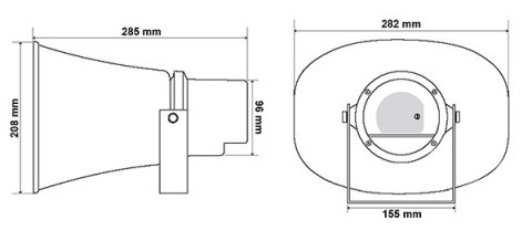 GŁOŚNIK TUBOWY HQM-ZT301 30W 100V BIAŁY HQM