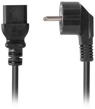 KABEL ZASILAJĄCY (SERWEROWY) CEE 7/7 IEC 320 C19 16A 1.8M WTYCZKA KĄTOWA VDE Lanberg LANBERG