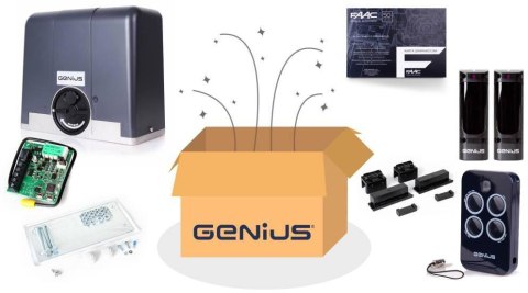 Zestaw Genius Blizzard 400 24V do 400kg bram przesuwnych FAAC