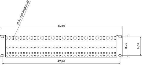 Adapter montażowy ATTE ADD-RACK2U1 z otworowaniem prosty ATTE