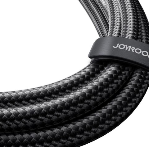 Kabel 2w1 USB-C / 2x USB-C Joyroom Speedy SA21-1T2 150cm 100W w oplocie czarny JOYROOM