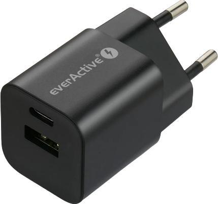 ŁADOWARKA SIECIOWA everActive GaN SC-390QB 30W 1xUSB-C 1xUSB-A PD PPS EVERACTIVE