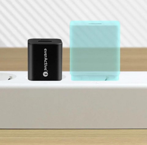 ŁADOWARKA SIECIOWA everActive GaN SC-390QB 30W 1xUSB-C 1xUSB-A PD PPS EVERACTIVE