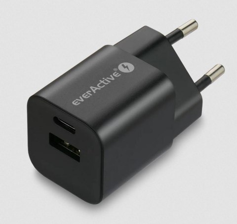 ŁADOWARKA SIECIOWA everActive GaN SC-390QB 30W 1xUSB-C 1xUSB-A PD PPS EVERACTIVE