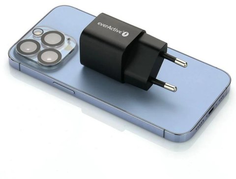 ŁADOWARKA SIECIOWA everActive GaN SC-390QB 30W 1xUSB-C 1xUSB-A PD PPS EVERACTIVE