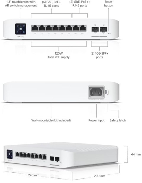 UBIQUITI UNIFI SWITCH (USW-Pro-8-POE) UBIQUITI