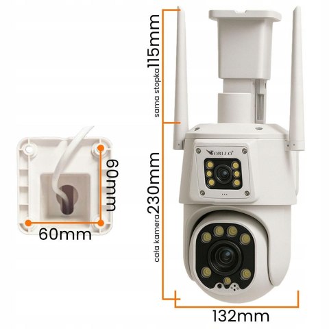 Kamera IP Orllo TZ8 Dual 4MP+4MP 4G SIM LTE Wi-Fi ORLLO