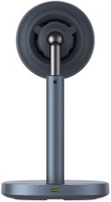 Ładowarka indukcyjna Baseus Orbit 2 Pro MagSafe Qi2 20W 2 w 1 z chłodzeniem - szara BASEUS