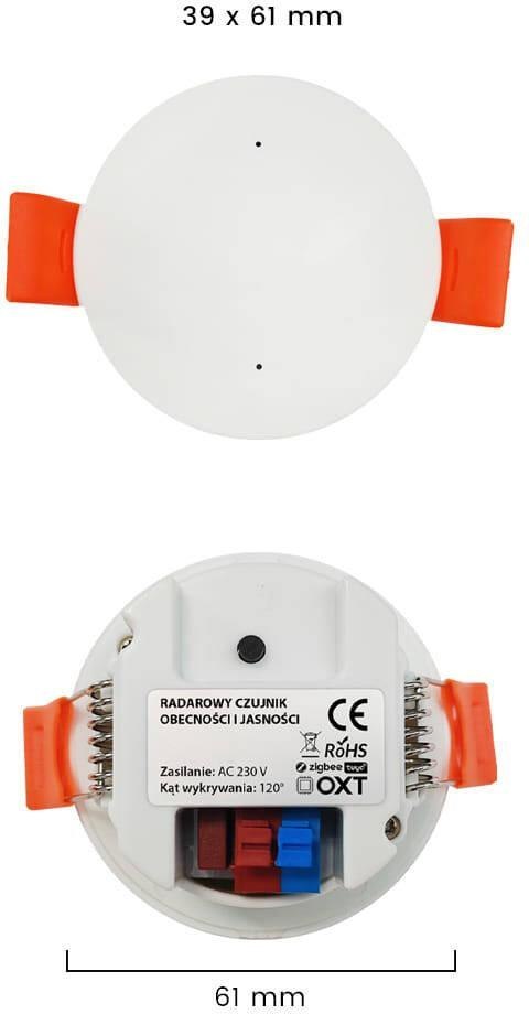 OXT Czujnik radar obecności jasności 230V ZigBee TUYA T160 OXT