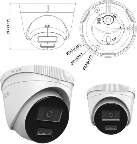 Kamera IP Hilook by Hikvision kopułka 8MP IPCAM-T8-30DL 2.8mm Opakowanie zbiorcze 4szt. HILOOK