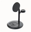 ŁADOWARKA INDUKCYJNA Greencell MagScape 3w1 15W MagSafe IPhone AirPods Apple Watch GREEN CELL