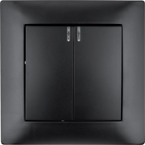 Łącznik podwójny z podświetleniem VCX WESA LC 04C Czarny VCX