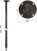TELESKOPOWY UCHWYT SUFITOWY KAMERY BR-150X300-B DELTA