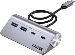 Unitek Hub alumininiowy USB-A/USB-C z 4 portami 5Gbps UNITEK