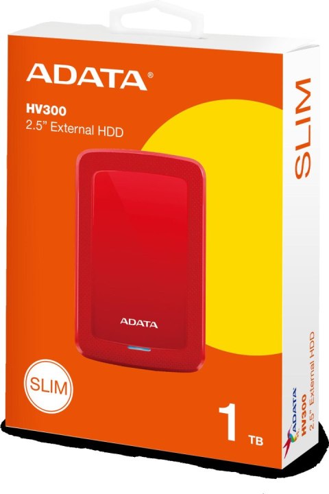DYSK ZEWNĘTRZNY ADATA DashDrive HV300 1TB 2.5 USB3.1 Czerwony ADATA