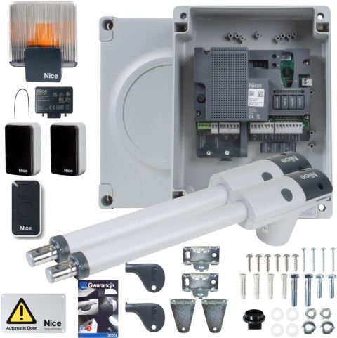 Zestaw NICE TOO3000 ERA ONE do 6m bram dwuskrzydłowych NICE