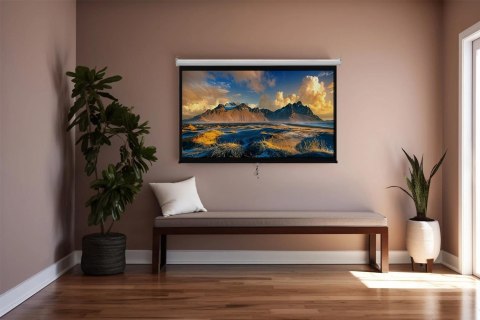 Ekran projekcyjny zwijany ręcznie 100" 16:9 PVC 1.0 Gain 160° SPACETRONIK