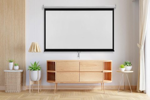 Ekran projekcyjny zwijany ręcznie 100" 16:9 PVC 1.0 Gain 160° SPACETRONIK