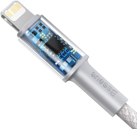 KABEL USB-C / Lightning iPhone Baseus Cafule CATLGD-A02 2m 20W PD Quick Charging BIAŁY W OPLOCIE BASEUS