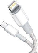 KABEL USB-C / Lightning iPhone Baseus Cafule CATLGD-A02 2m 20W PD Quick Charging BIAŁY W OPLOCIE BASEUS