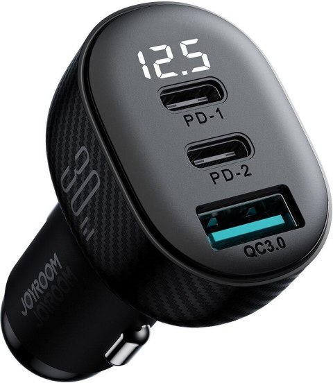 Ładowarka samochodowa Joyroom JR-CCD04 30W 4A 2x USB-C 1x USB-A PD QC 3.0 JOYROOM