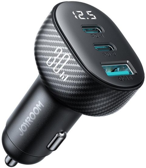 Ładowarka samochodowa Joyroom JR-CCD04 30W 4A 2x USB-C 1x USB-A PD QC 3.0 JOYROOM