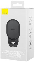 UCHWYT SAMOCHODOWY ŁADOWARKA INDUKCYJNA Baseus SUWX030001 Qi 15W NA KRATKĘ CZARNY BASEUS