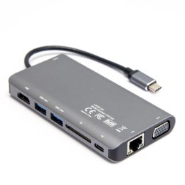 Hub USB-C Unitek D1019B 3.1 8w1 z Power Delivery 100W UNITEK