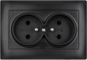 Gniazdo podwójne z uziemieniem VCX WESA LC 16 Czarny VCX
