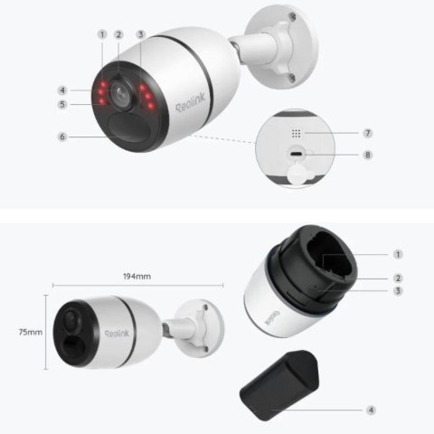Kamera IP Reolink Go Series G340 8MP LTE 3G bateryjna REOLINK