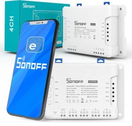 SONOFF sterownik 4-kanałowy 10A NO/NC/Beznapięciowy WiFi 4CHPROR3 SONOFF