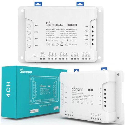 SONOFF sterownik 4-kanałowy 10A NO/NC/Beznapięciowy WiFi 4CHPROR3 SONOFF