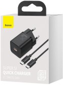 ŁADOWARKA SIECIOWA Baseus Super Si Quick Charger 1C TZCCSUP-L01 25W 1x USB-C PD 3.0 QC 3.0 + KABEL BASEUS