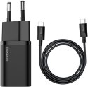 ŁADOWARKA SIECIOWA Baseus Super Si Quick Charger 1C TZCCSUP-L01 25W 1x USB-C PD 3.0 QC 3.0 + KABEL BASEUS