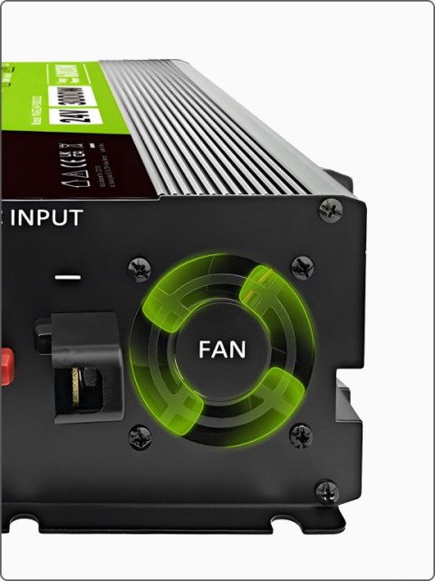 PRZETWORNICA NAPIĘCIA Green Cell PowerInverter LCD 24V / 230V 3000/6000W CZYSTA SINUSOIDA GREEN CELL