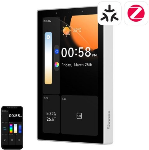 Panel sterowania WiFi/Bluetooth/ZigBee Matter SONOFF NSPanel Pro 120 (biały) SONOFF