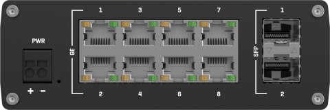 Teltonika TSW210 switch przemysłowy 8xGE 2xSFP PoE+ (TSW210000040) DIN TELTONIKA