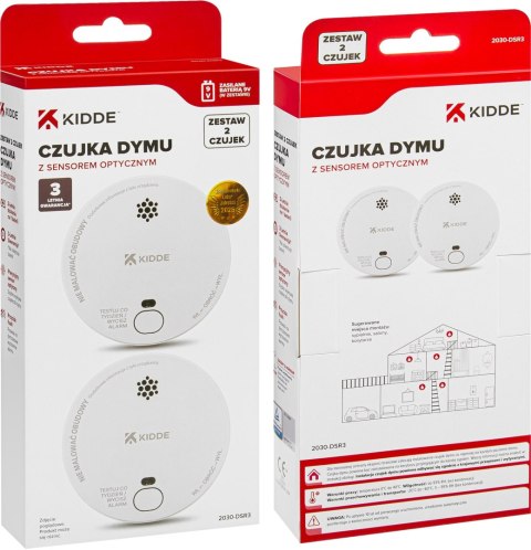 Zestaw 2 czujek dymu KIDDE 2030-DSR3 KIDDE