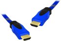 Kabel HDMI-HDMI v1.4 niebieski 5m LTC